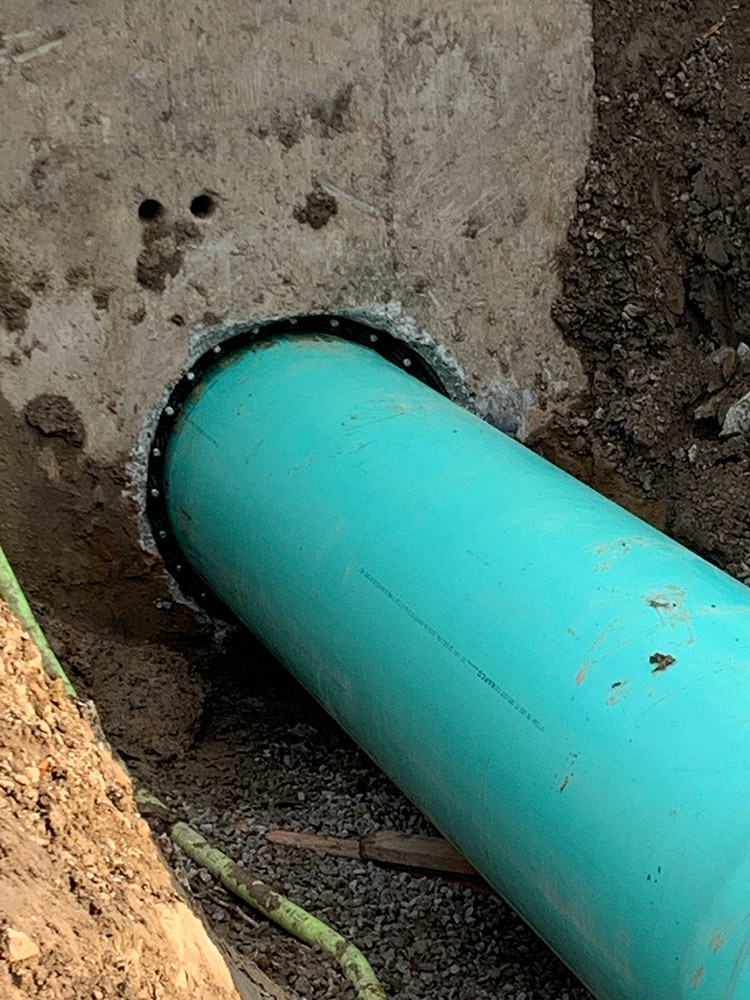 Link Seal Water Tight Connection To Existing Maintenance Hole